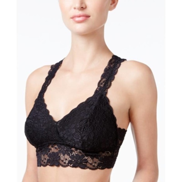 Jenni Jennifer Moore Lace Racerback Bralette black Small - Picture 1 of 8